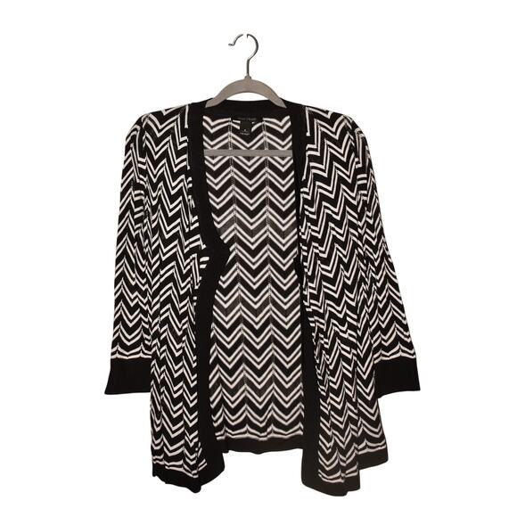 WHITE HOUSE BLACK MARKET $88 Lightweight Chevron‎ Knit Open Cardigan Small - Picture 1 of 3